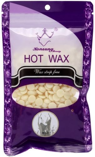 Кольоровий віск в гранулах для воскоплава Konsung Hot Wax 300 грам професійний низькотемпературний плівковий віск для депіляції всіх типів шкіри