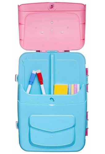 Обучающий набор для рисования Painting Backpack 628-113a 3 в 1 доска для творчества в рюкзаке, развивающий детский комплект юного художника Розовый