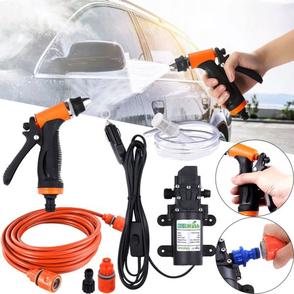 Автомобільна мийка високого тиску Power Wash CW-102 12V 100W Мембранний насос DP-537 5,5 л / хв для кемпінгу і миття машини від прикурювача MA-12