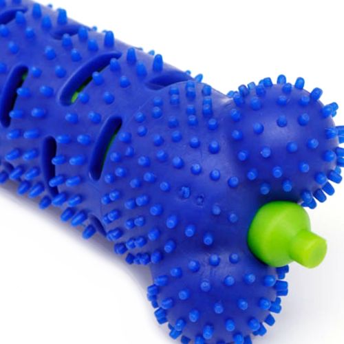 Зубна щітка для чищення ясен собак Chewbrush Ardemer самоочисна гумова собача кістка, жувальна іграшка-кісточка для зубів 25 * 4.5 см синя