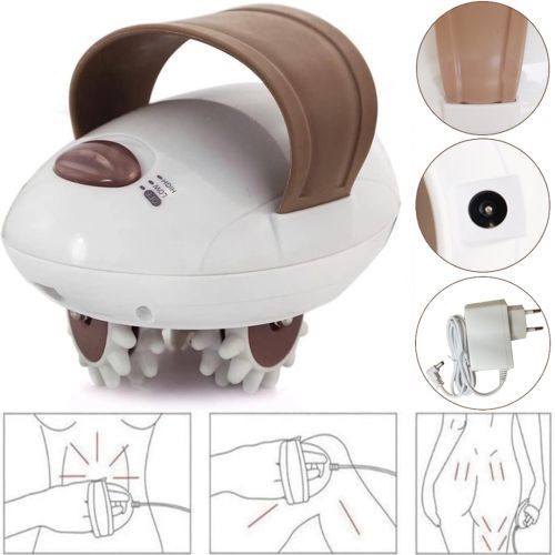 Антицеллюлитный массажер для тела Shuqin Body Slimmer SQ-100 Белый, лимфодренажный ручной роликовый вибромассажер против целлюлита для ягодиц ног рук