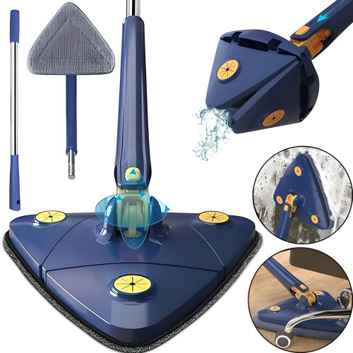 Треугольная телескопическая швабра для сухой и влажной уборки Multi function Mop MA-89 Регулируемая с отжимом 360 градусов для всех поверхностей
