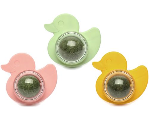 Игрушка лакомство шарик с кошачьей мятой Cat Mint Toy Ball AND LY-757 вращающийся ролик из натуральной мяты, вкусняшка мята на липучке для котов