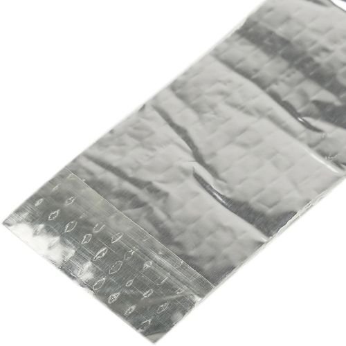 Надміцна клейка стрічка з алюмінієвим покриттям Butyl Self-Adhesive 1.2мм х 5см х 10м, Алюмінієва водостійка липка фольга скотч 10 м Срібляста