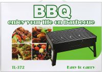 Складаний BBQ гриль 43 см BBQ Grill Portable TL-372 розкладний переносний мангал на деревному вугіллі і дровах, Портативний барбекю валізу з сіткою