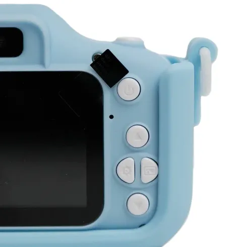 Дитячий цифровий фотоапарат Smart kids Kitty XO XJ01 з селфи камерою і відео зйомкою 600mAh, Камера Котик 2 " з вбудованими іграми для дітей Синій