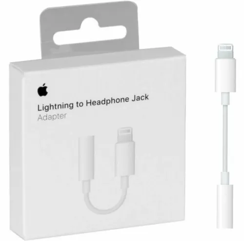 Універсальний кабель аудіо перехідник для навушників Lightning на 3.5 mm Aux Headphone Adapter J-002, Адаптер USB-C для телефону IPhone Білий