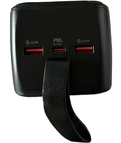 Внешний аккумулятор Borofone Power Bank BJ14D 50000mAh Black на 2 USB 22.5W и USB-C 20W, УМБ Повербанк батарея с ремешком для зарядки телефона Черный