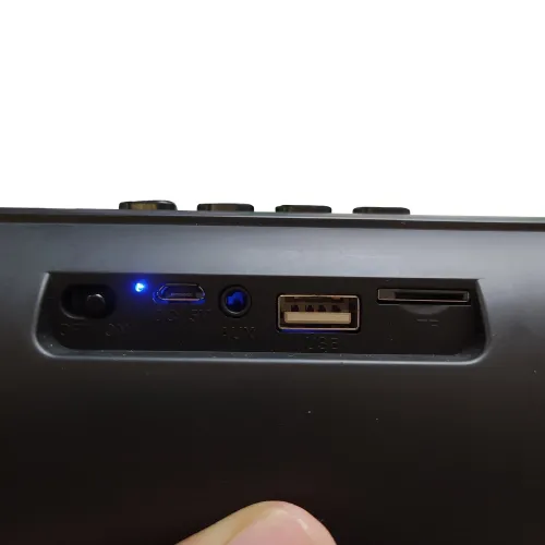 Беспроводная Bluetooth колонка Kimiso KM-203 10W с подсветкой для прослушивания музыки, Аккумуляторная блютуз акустика 1200mAh FM-радио AUX от USB
