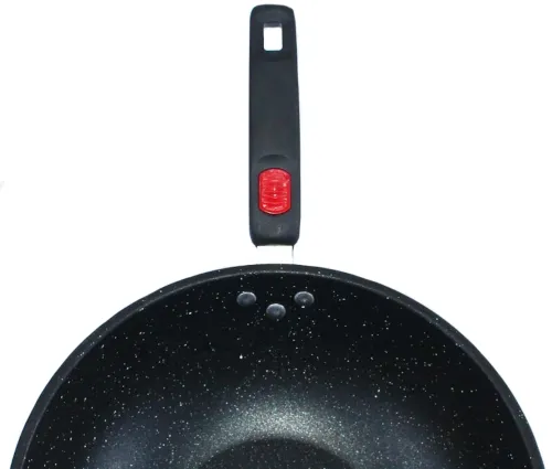 Кухонний набір посуду Longziwei WOK HH23 - 005 2 сковорідки і казанок для приготування їжі 3в1, Казан і сковорода з антипригарним покриттям MAG-782
