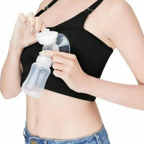Электрический двойной молокоотсос Breast Pump RH-228 300 мл для кормления и хранения грудного молока с массажной насадкой бутылочками и соской RH228