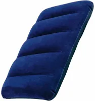 Туристическая надувная подушка Intex Inflatable Pillow 68672 47x30 см флокированная для плавания и путешествий Накладка под голову для кемпинга Синяя