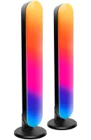 Комплект настольный цветной светильник лампа Ambient Light RGB D16 2 штуки с пультом ДУ, Светодиодные лампы Wi-Fi подсветка 25 см от USB