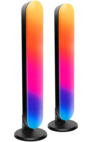 Комплект настольный цветной светильник лампа Ambient Light RGB D16 2 штуки с пультом ДУ, Светодиодные лампы Wi-Fi подсветка 25 см от USB