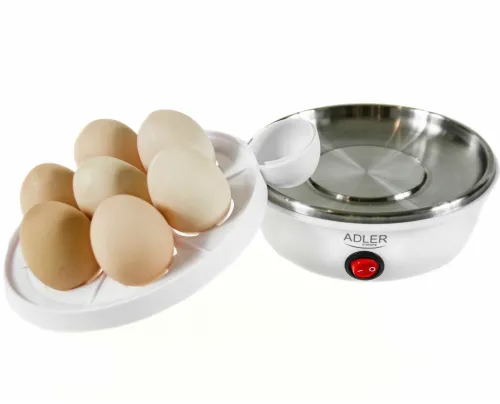 Электрическая яйцеварка для приготовления 7 яиц на пару Adler AD-4459 360W, Мини аппарат пароварка для варки яиц 360Вт с автовыключением от сети