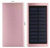 Портативний зарядний батарея Power Bank Solar Water Cube 20000 mAh з сонячною панеллю, зовнішній акумулятор повербанк USB 2,1 а 20000мАч з ліхтариком