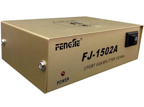 Спліттер VGA KV-FJ1502A Splitter, Комутатор 150MHz 2 Port два порти з адаптером розгалужувач VGA