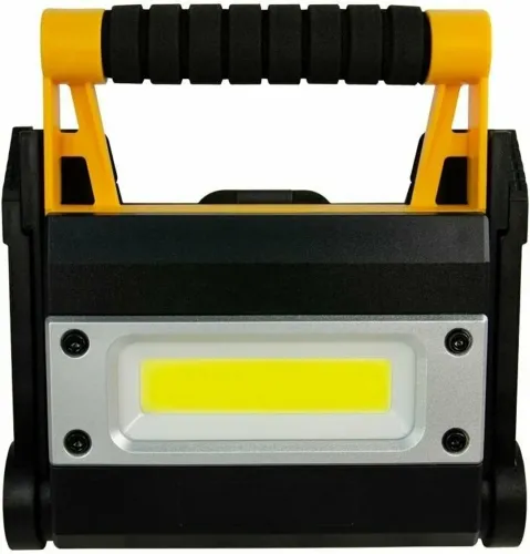 Акумуляторний ручний прожектор X-Balog BL-MS8006 12W, Розкладний LED ліхтар для кемпінгу з опорними ніжками і функцією Power Bank 4 режими Жовтий