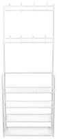 Напольная вешалка для одежды в прихожую New simple floor clothes rack 60х29, 5х151 см Универсальная металлическая передвижная стойка Белая