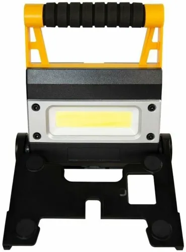 Акумуляторний ручний прожектор X-Balog BL-MS8006 12W, Розкладний LED ліхтар для кемпінгу з опорними ніжками і функцією Power Bank 4 режими Жовтий