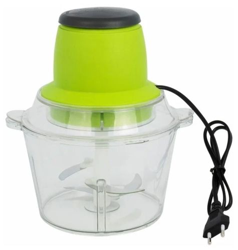 Электрический измельчитель с двухъярусным лезвием Leomax Молния Green ZS-8986 300w 6 в 1 универсальный кухонный блендер зеленый Измельчитель-блендер
