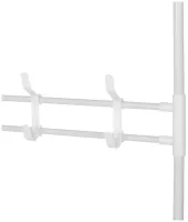 Напольная вешалка для одежды в прихожую New simple floor clothes rack 60х29, 5х151 см Универсальная металлическая передвижная стойка Белая