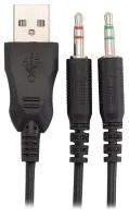 Дротові накладні USB навушники The Engineer A1 з мікрофоном і світлодіодним LED підсвічуванням, ігрова гарнітура для комп'ютера, геймерські a-1, А1