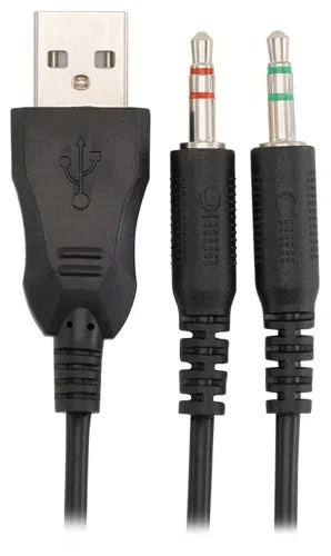 Дротові накладні USB навушники The Engineer A1 з мікрофоном і світлодіодним LED підсвічуванням, ігрова гарнітура для комп'ютера, геймерські a-1, А1