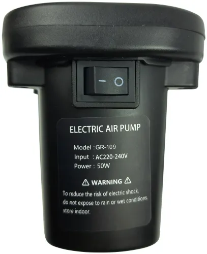Електричний Автоматичний компресор насос Lebecom Air Pump GR-109 для накачування надувних матраців, м'ячів і човнів 3 перехідника 220V від мережі