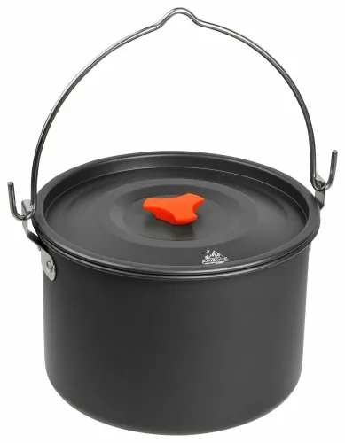Туристичний кухонний набір посуду Camping cooking AL - 600 на 15 предметів чайник 3 каструлі сковорода і кухонне приладдя в чохлі для кемпінгу