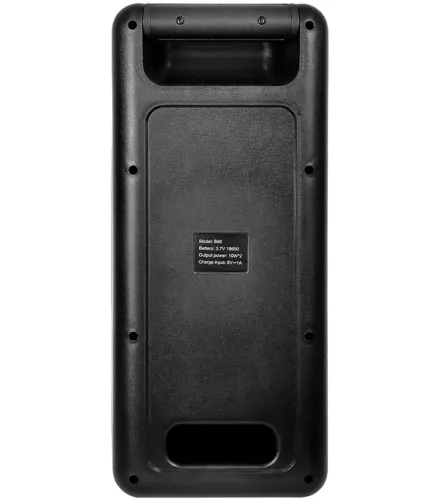 Акумуляторна колонка динамік Bluetooth BKK B86 з LED підсвічуванням 20W, бездротова акустична система караоке USB SD FM AUX від акумулятора Чорна