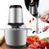 Електричний подрібнювач м'ясорубка Cooking блискавка ZP-051 600W з двоярусним лезом металевий кухонний блендер міні комбайн з чашею 2Л BT-7019