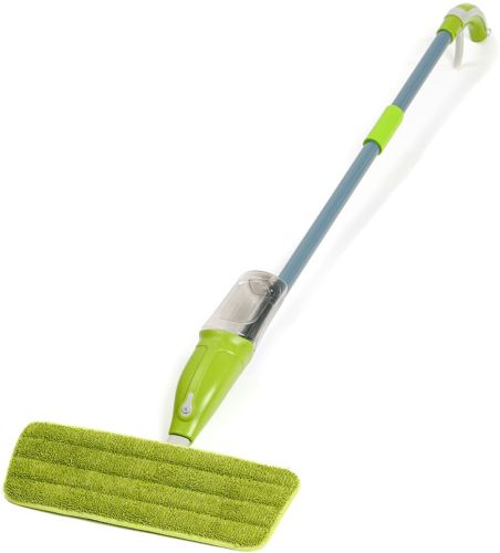 Швабра з розпилювачем і ємністю для води Healthy Spray MOP 350 мл портативна швабра спрей з насадкою з мікрофібри для прибирання та миття підлоги Зелена