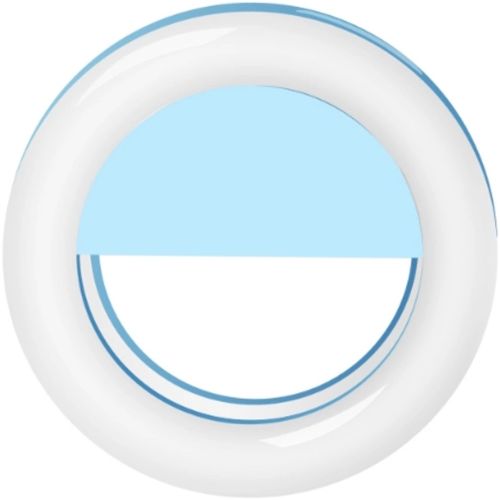 Світлодіодне LED селфи кільце Selfie Ring Light XL-191 8.5 см світлове підсвічування для фото лампа на телефон Android IOS блакитне, Рожеве, Чорне