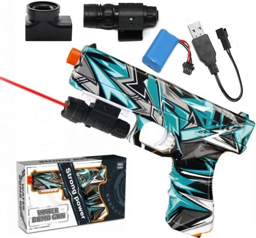 Игрушечный аккумуляторный пистолет Water Bomb Gun G-310 детский орбибольный пулемет с гидрогелевыми стреляющими шариками орбиз от аккумулятора G-717