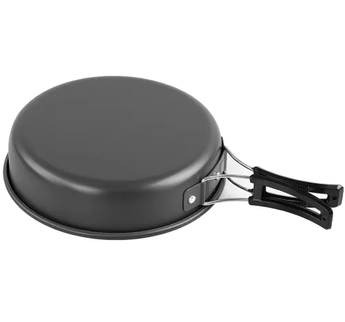 Туристичний кухонний набір посуду Cooking Set SY-200 «2 в 1»: комплект, що складається зі сковорідки, каструлі та кухонного приладдя, у чохлі для кемпінгу DS-200