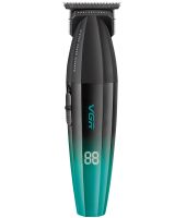 Акумуляторний тример для стрижки волосся VGR V-906 5W бездротова чоловіча машинка для окантовки бороди і вусів зі змінними насадками і дисплеєм USB