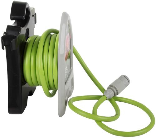 Садовий поливальний набір Roll Garden Hose Reel LY-907 водяний шланг 10 м на котушці з пістолетом розпилювачем 3/8" комплект для поливу 7 режимів