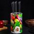 Настільна підставка для ножів 14 см Universal Knife Holder кругла з чорним наповнювачем з поліпропіленового волокна на кухню 90*90*140 мм