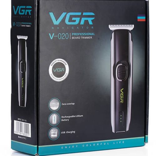 Професійна акумуляторна машинка для стрижки волосся і бороди VGR V-020 бездротовий водонепроникний тример з насадками для вусів USB зарядкою