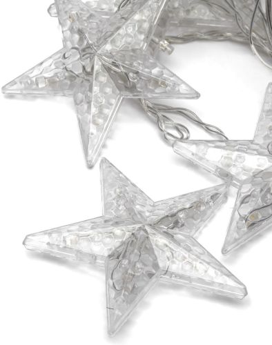 Внутренняя гирлянда штора Звезды Star Style теплый белый 2.5Х1 м 138 LED диодов WW, светодиодная гирлянда-занавес 12 звезд на окно 2.5мх1м 220V
