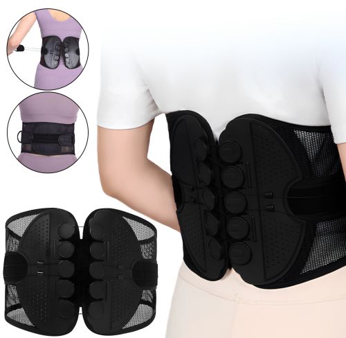 Ортопедичний коректор постави Lumbar Support Belt WS-001 поперековий корсет із тросовою системою фіксації, пояс із регулюванням для хребта