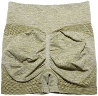 Жіночі безшовні шорти Lifting Yoga Shorts XZY8855 стягуючі спортивні велосипедки з високою талією та ефектом пуш ап для фітнесу Жовті S-XXL