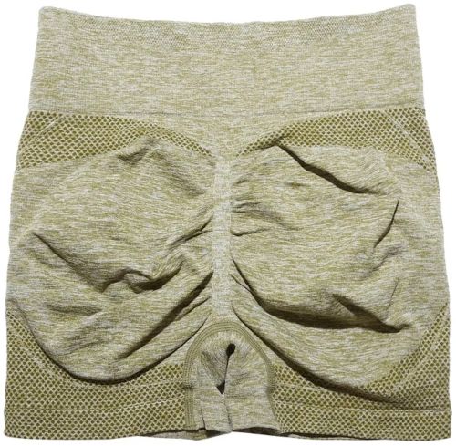 Жіночі безшовні шорти Lifting Yoga Shorts XZY8855 стягуючі спортивні велосипедки з високою талією та ефектом пуш ап для фітнесу Жовті S-XXL