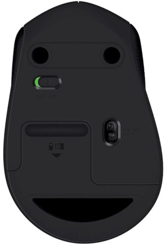 Бездротова оптична миша Logitech M330 Silent Plus Black ігрова геймерська мишка на батарейці для ПК комп'ютера і ноутбука 2.4 GHZ USB чорна