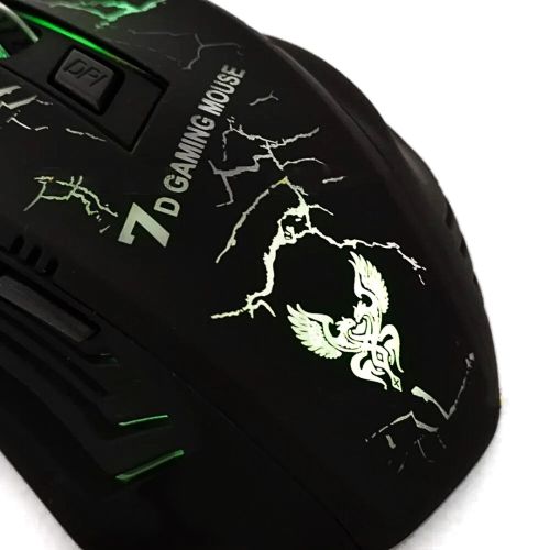 Игровая компьютерная мышь Gaming Mouse X7 проводная оптическая USB геймерская мышка со светодиодной LED подсветкой для ПК компьютера и ноутбука