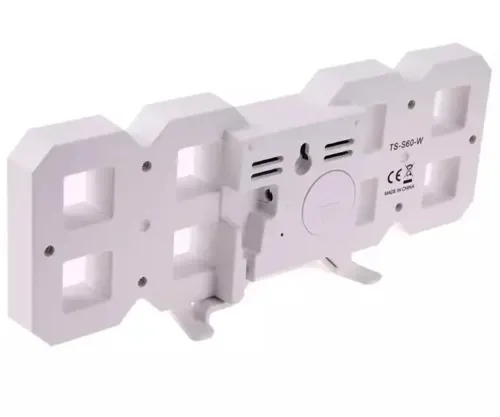 Електронні настільні 3D годинник з синьою LED підсвічуванням Generic LY-1089, світлодіодні цифрові настінні годинники з будильником і датою білі