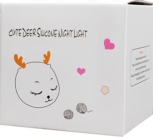 Дитячий настільний нічник Олень Cute Deer Silicone Night Light YT-8812 акумуляторний силіконовий світильник з RGB підсвічуванням і сенсорним датчиком