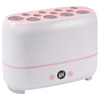 Силіконова сушарка для манікюрних кистей Makeup Brush Dryer Machine LY-610 12 отворів USB підставка для сушіння і зберігання пензликів з термоконтролем