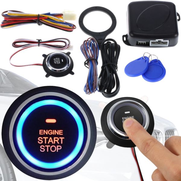 Кнопка запалювання старт стоп Smart Start System з іммобілайзером для авто з підсвічуванням, універсальна система запуску і зупинки двигуна автомобіля